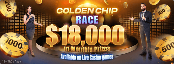 Golden Chip Race April online casino promotion banner